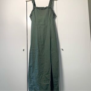 Urban Outfitters Green Midi Linen Dress
